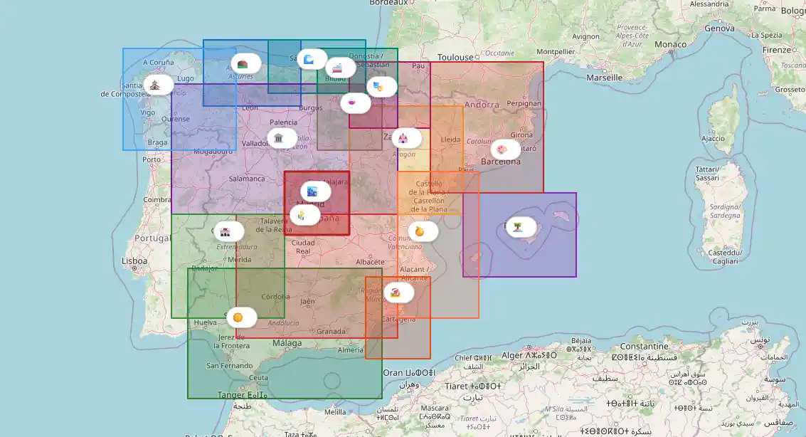 Carte interactive Espagne